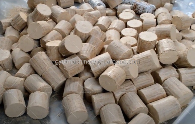 Hexagonale Form Biomasse Holz Sägemaschablonen Holzkohle Briquette Machinerie für in Spanien