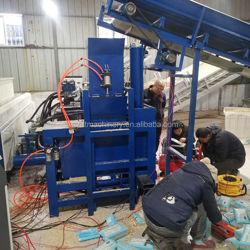 Holzverpackungsmaterial Mehrfunktionsverpackungsmaschine für Tierbetten 1000 g pro Beutel