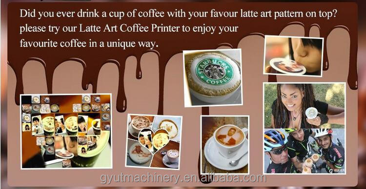 USB2.0 Hochgeschwindigkeitsanschluss Essbare Tinte Kaffeedrucker für Selfie Latte Art Drucken