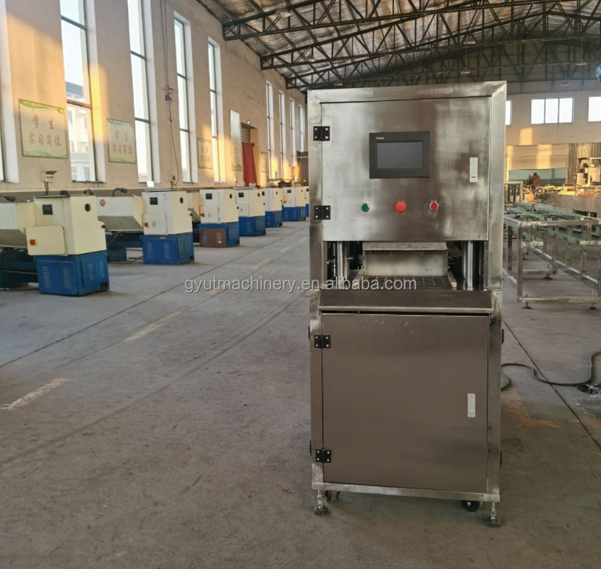 Herstellung von Zuckerblöcken Großscale Jaggery Cube Zuckerpresse Verpackungsproduktschiene Maschine