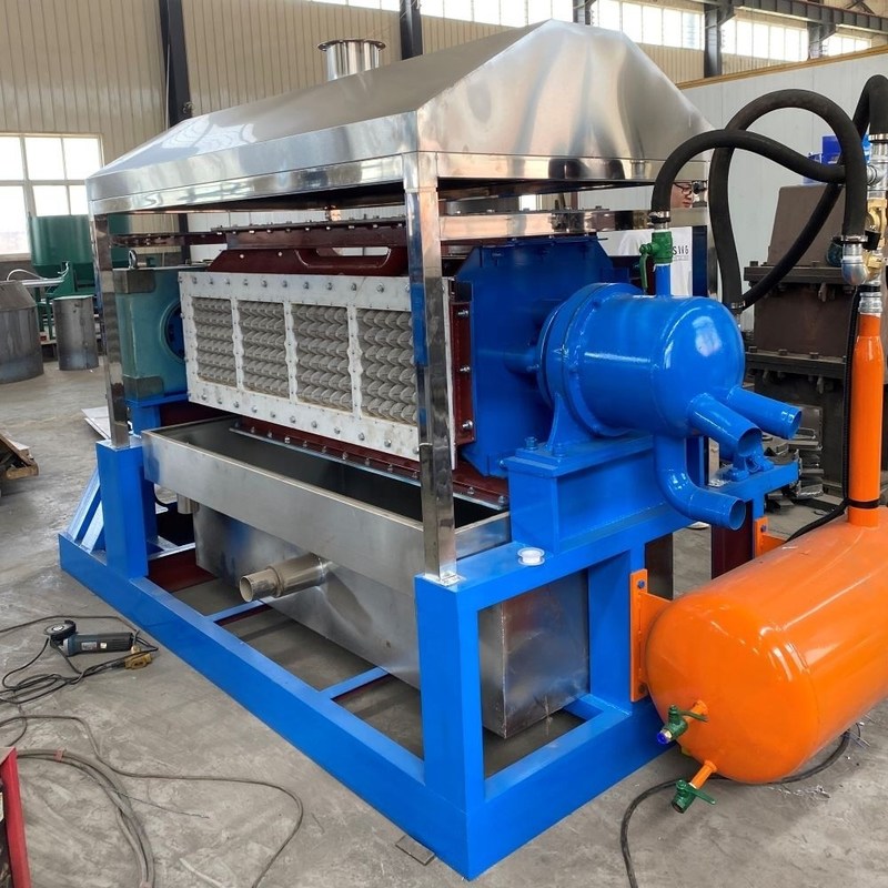 Konstruktion einer automatischen Druckmaschine für das Drucken/Formen/Formen von Papier- und Eierplatten mit 380 V Spannung