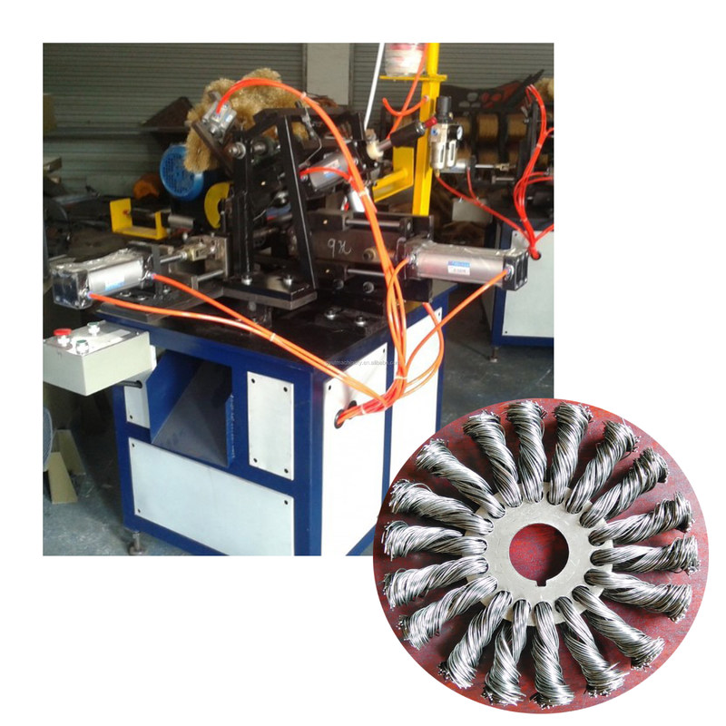 220v Drehte Knotted Bevel Edelstahl Draht Bürste Machinerie mit 2 Löchern / h