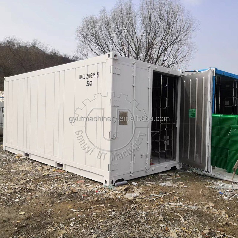 64pcx Sprossbox Stoßfänger Versandbehälter LED Wachstumslicht für die Geflügelfutterproduktion